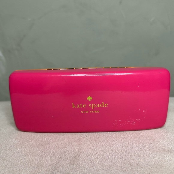 Kate Spade New York Hard Shell Protective Eyeglass Case Pink Orange - Picture 1 of 3
